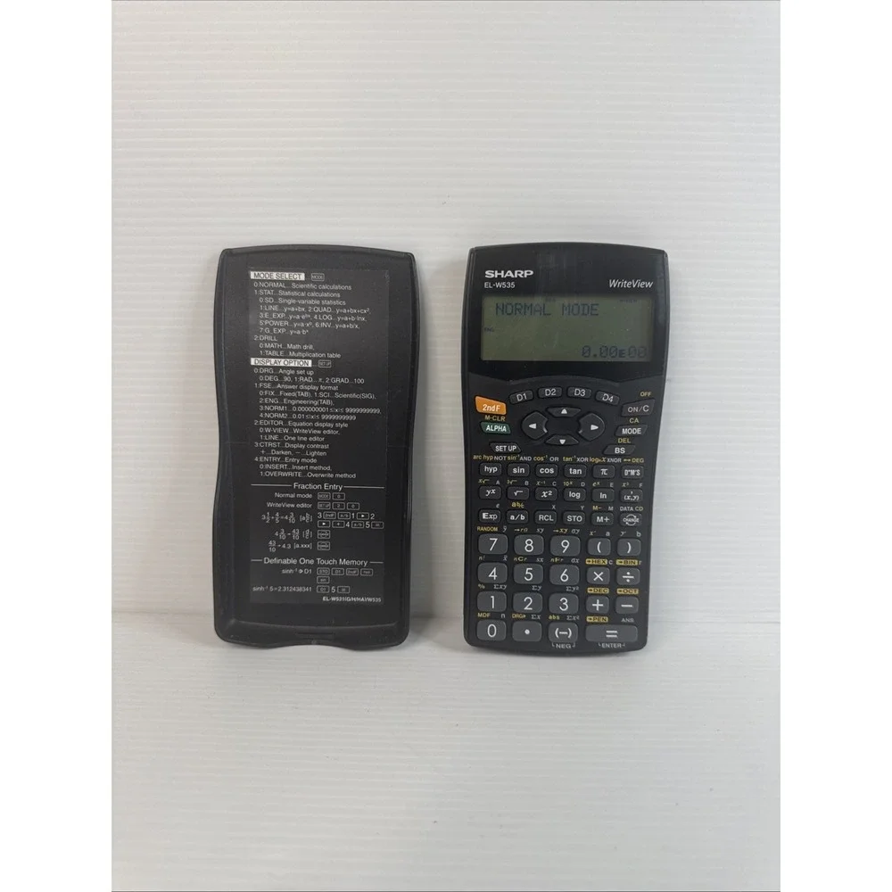Sharp EL-W535 WriteView Scientific Calculator Algebra Engineering with Case